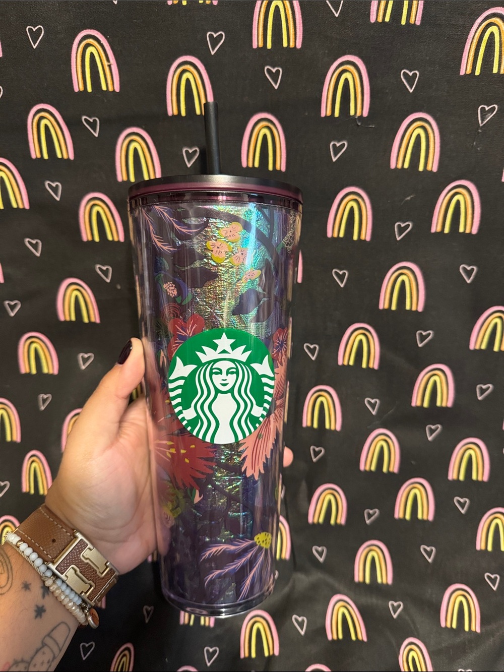 Starbucks Fall 2021 Rising Floral Foil Venti Tumbler